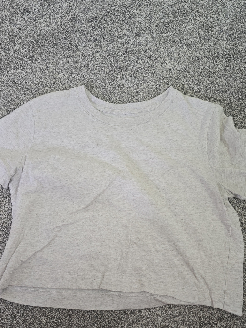 PINK Victoria's Secret Heather Oatmeal Crewneck Tee